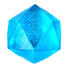 Blue diamond squishy toy with translucent glitter finish on white background — Adventure Awaits