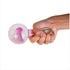 Hand squeezing pink jellyfish glitter water sensory toy for calming kids play — Adventure Awaits