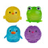 Yellow chick, green frog, blue penguin and purple hedgehog mini squishy toys — Adventure Awaits