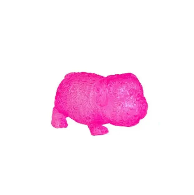 Pink pug squishy toy with textured fur detail on white background — Adventure Awaits