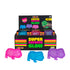 Super Squeeze glow in the dark pug squishy toys in pink, blue and purple display — Adventure Awaits