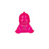 Pink dino squishy toy with translucent soft body on white background — Adventure Awaits