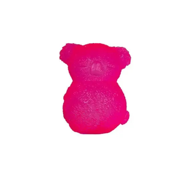 Pink koala squishy toy with textured fur detail on white background — Adventure Awaits