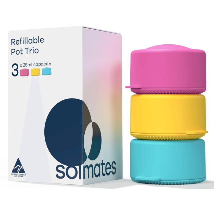 Solmates refillable pot three pack