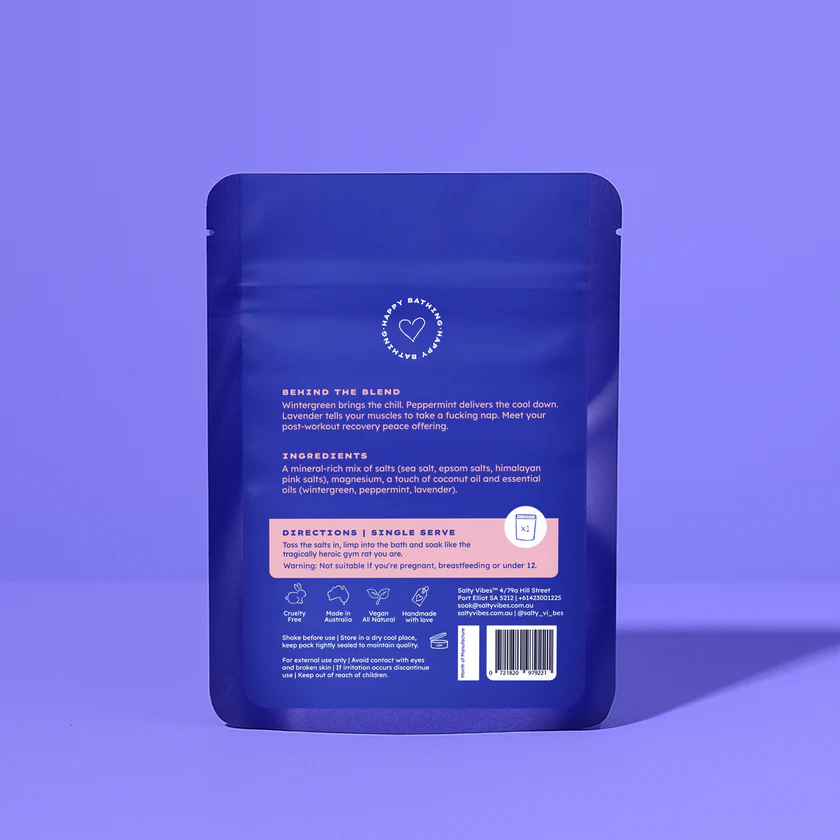 PRE ORDER Salty Vibes | Bath Salts | Sore As F*ck 100g