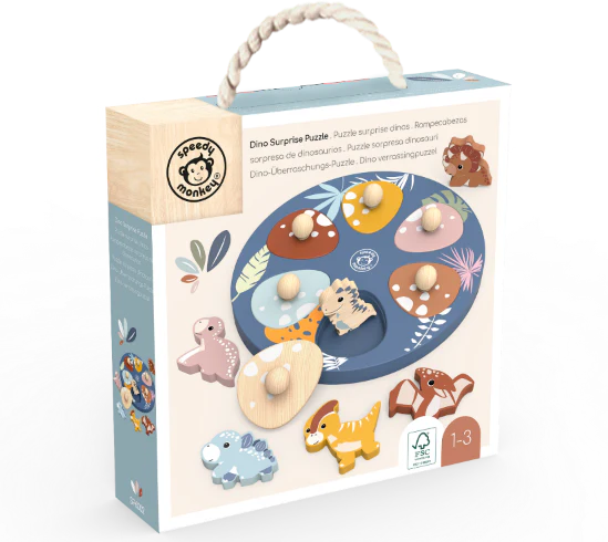 Wooden egg surprise puzzle in box