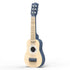 Wooden toy guitar with blue sides and floral sound hole detail — Adventure Awaits