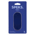 A blue oval silicone sensory sticker by SPEKS. Slabs.