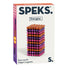 Speks Energize rare earth fidget magnets in orange and purple, shaped into a tower on packaging - Adventure Await