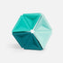 Speks Pivot Teal silicone hexaflexagon fidget toy in teal gift box packaging