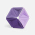 Speks Pivot Violet silicone hexaflexagon fidget toy folded open into a hexagon