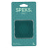 Speks Slabs silicone sensory sticker packaging on a teal background