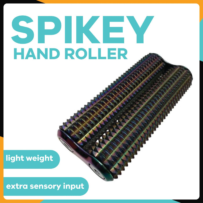 Kaiko Spikey Hand Roller lightweight sensory tool with dual iridescent textured rollers for extra sensory input