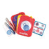 contents of spirograph travel set on white background