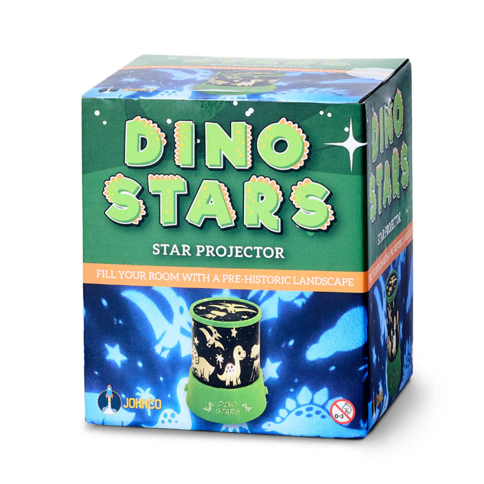 Dino Stars star projector box with green dinosaur design and prehistoric light display — Adventure Awaits