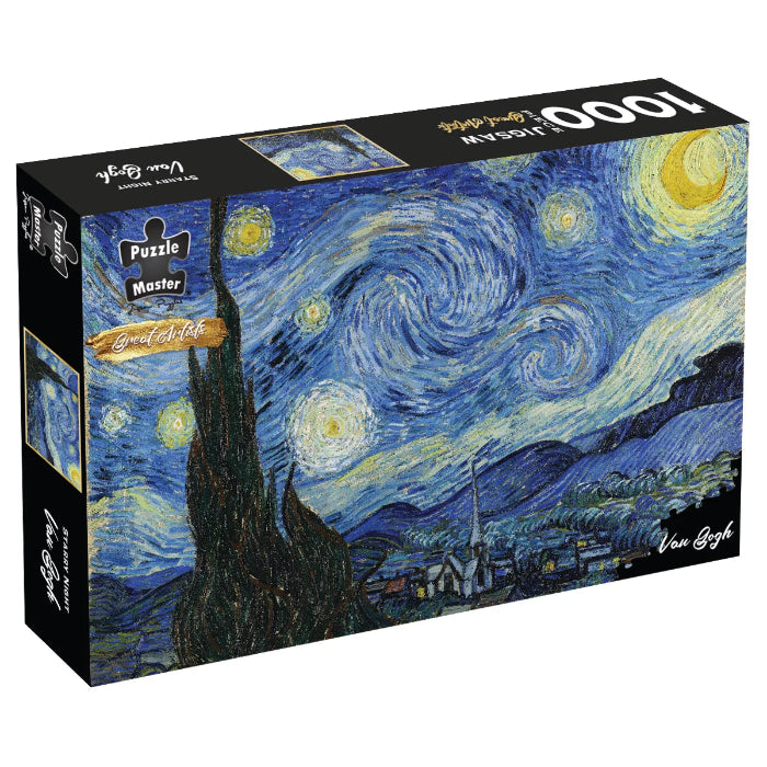 Puzzle Master 1000-piece Van Gogh Starry Night jigsaw puzzle in black presentation box — Adventure Awaits