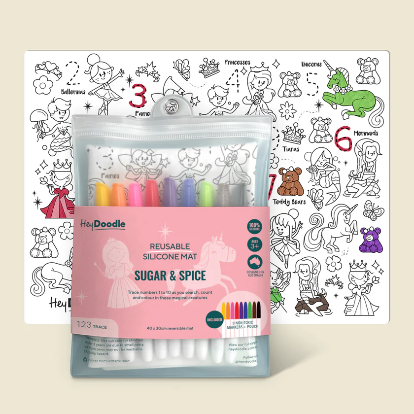 HeyDoodle Classic Silicone Mat | 123 Sugar & Spice