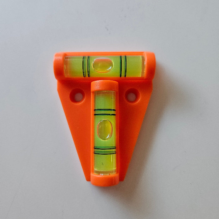 orange t level on white background