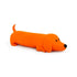 The Big Squii jumbo sausage dog squishy in bright orange with floppy ears and black nose — Adventure Awaits