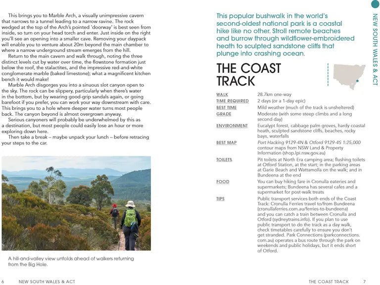 open pages of the coast track 