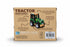 Back of Koala Dream Aussie Wheels tractor box showing wooden construction and chunky rubber wheels — Adventure Awaits