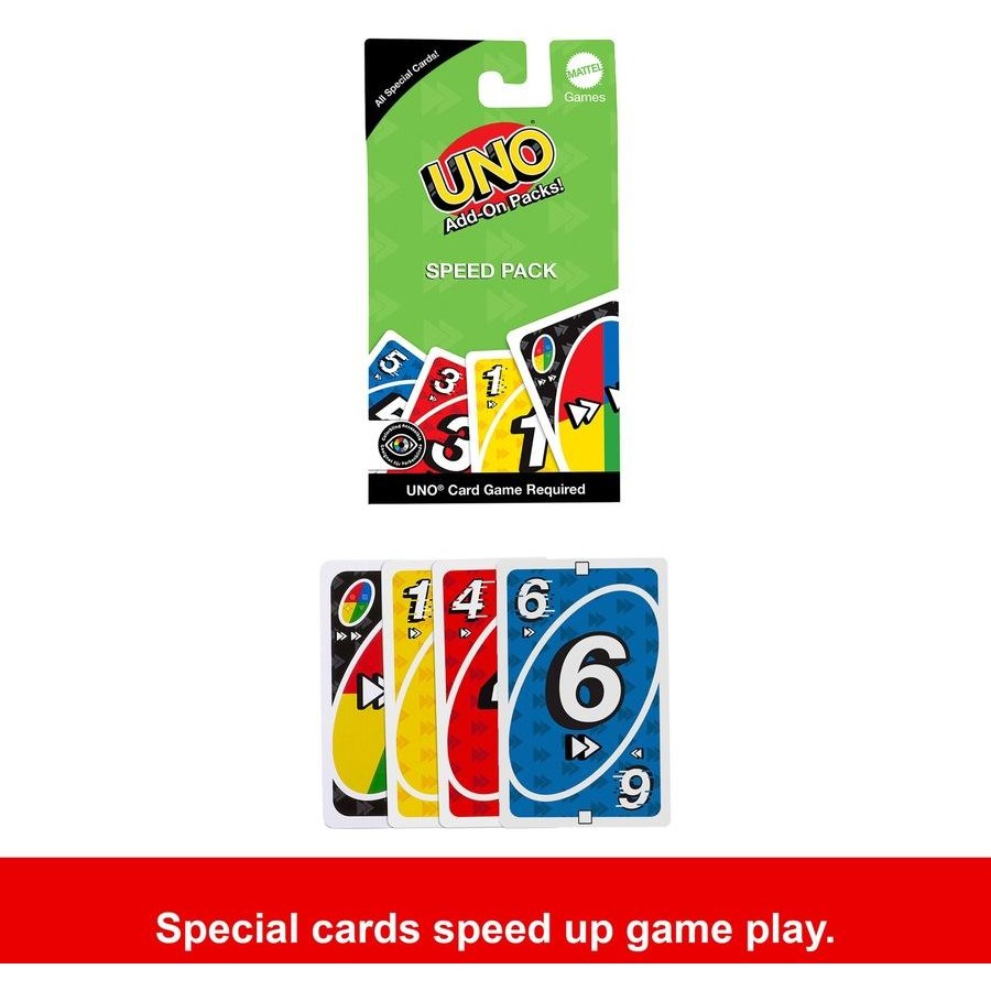 UNO Add-On Speed Pack with special cards designed to speed up game play — Adventure Awaits