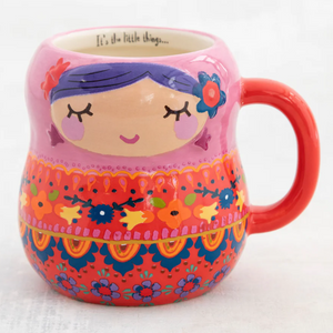 Vera Nesting Doll | Folk Art Coffee Mug by Natural  Life 103