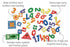 Numbers and shape magnets for the fridge with information on benefits 