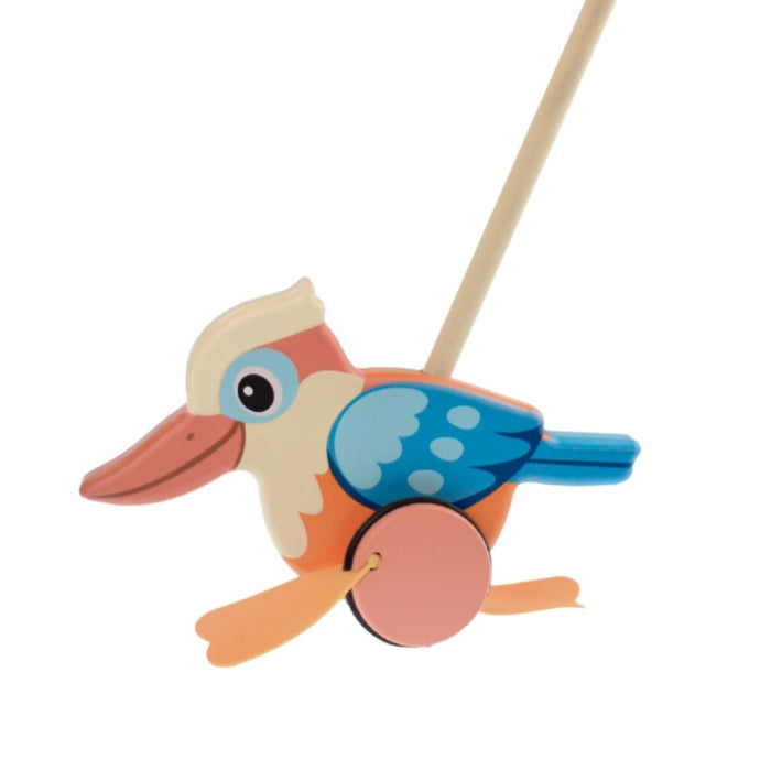 Wooden push along Kookaburra