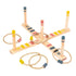 Wooden ring toss garden game with rope rings and coloured scoring pegs — Adventure Awaits
