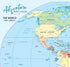 World map wall sticker close up showing Africa, Asia and Australia with clear country labels — Adventure Awaits