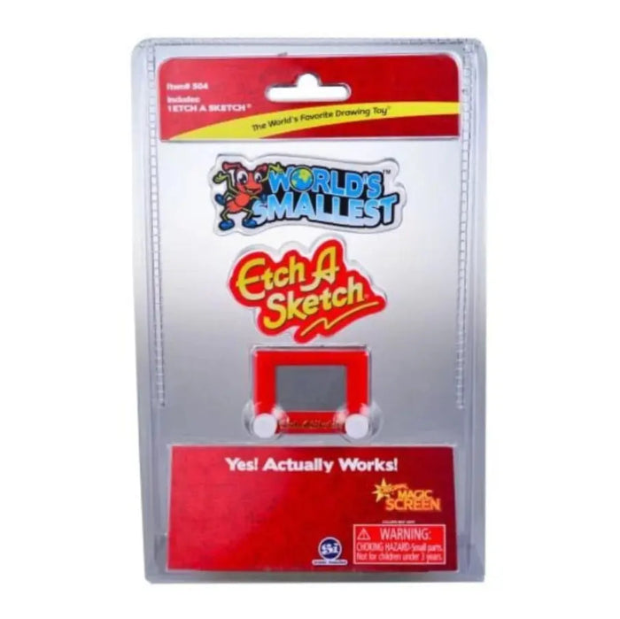 World's Smallest Etch A Sketch mini drawing toy in retail packaging — Adventure Awaits