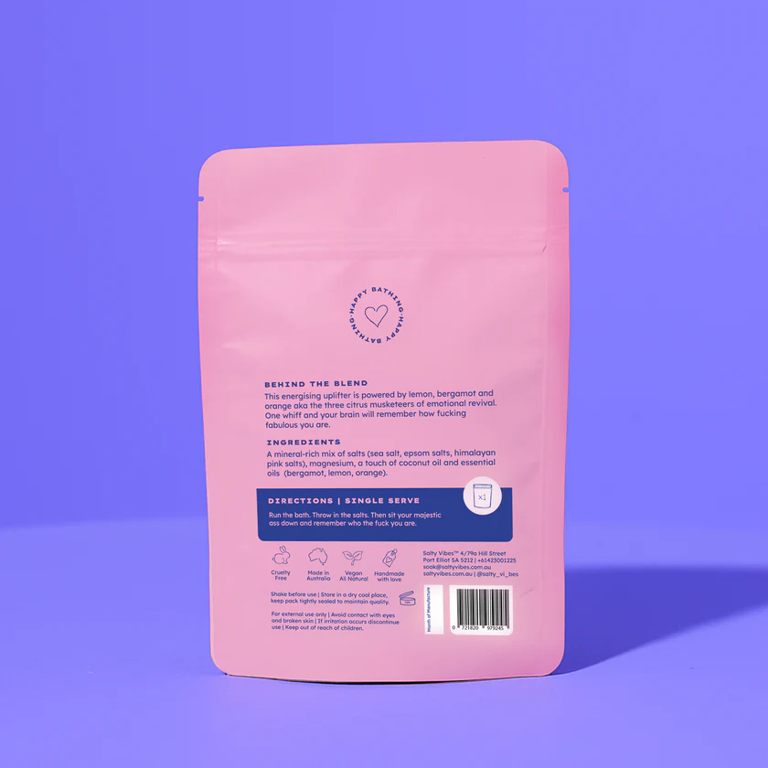 PRE ORDER Salty Vibes | Bath Salts | You F*cking Rock 100g