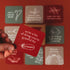Hand holding red Mindful Advent Activity Card with gratitude prompt and festive cards behind — Adventure Awaits