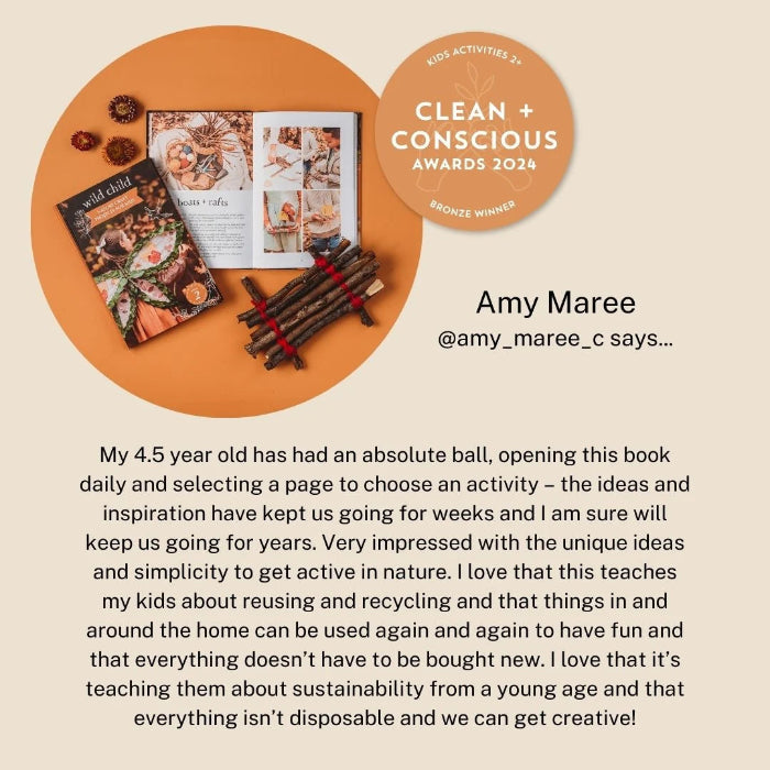 Wild Child nature craft book review highlighting sustainable kids activities and creative outdoor play — Adventure Awaits