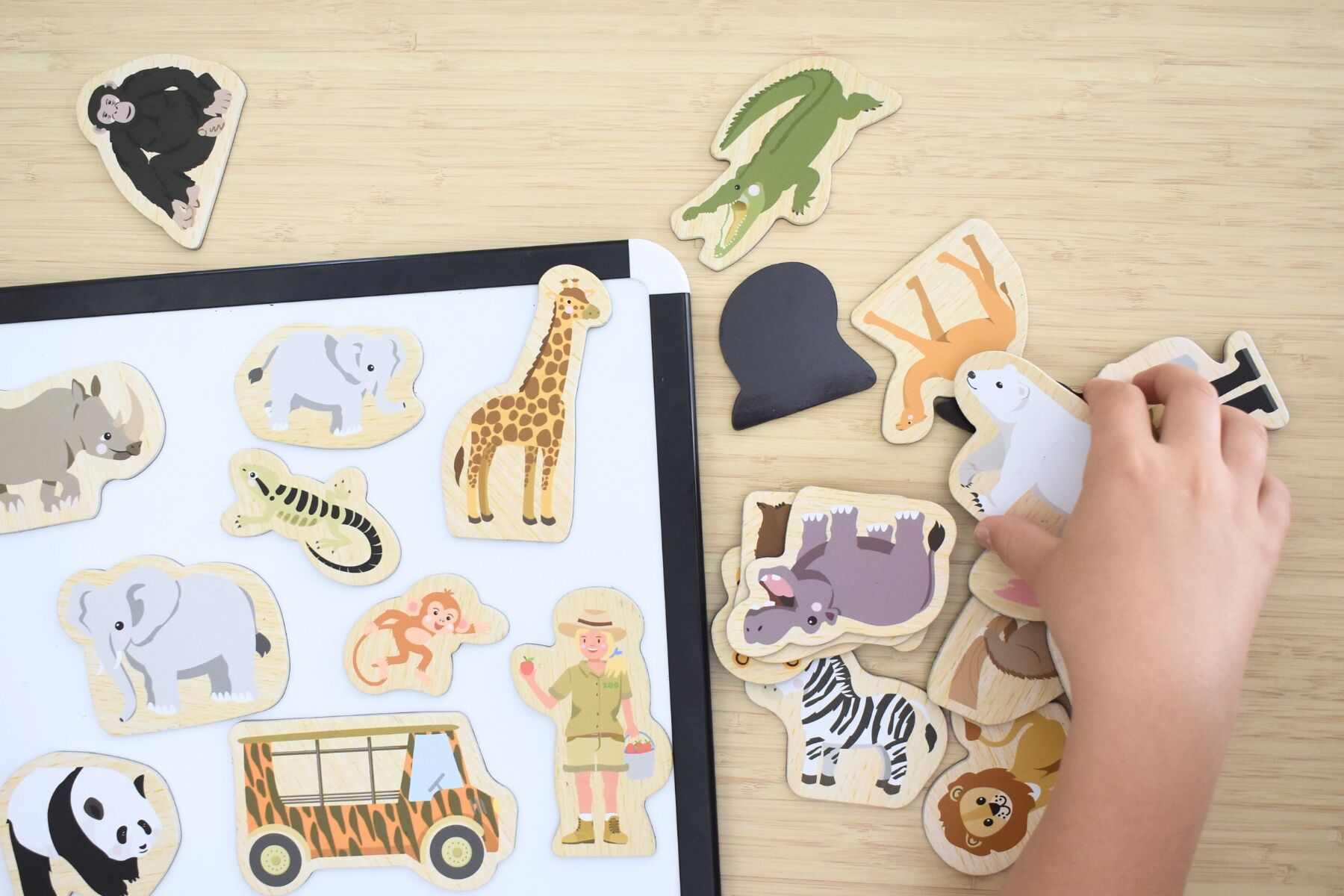 Fridge Friends Wooden Magnets | Zoo Animals 25 pcs