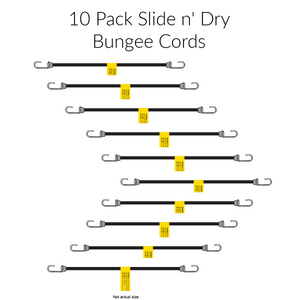 Slide n' Dry Bungee Cords - 10 pk