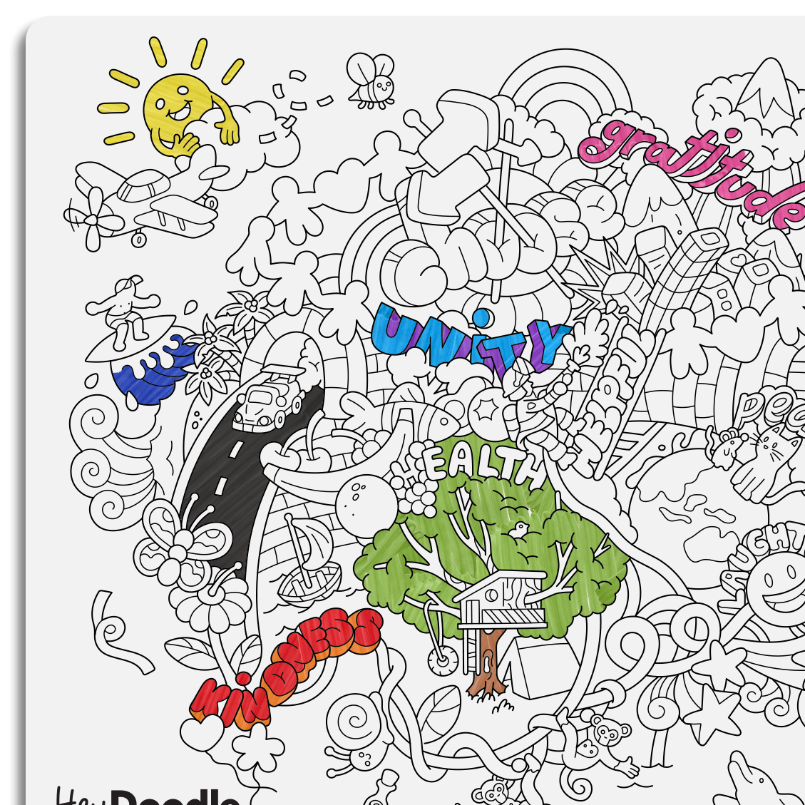 HeyDoodle Classic Silicone Mat | Brighter Days