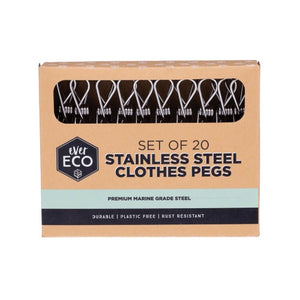 Ever Eco Stainless Steel Clothes Pegs - 20 pk