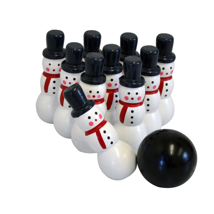 Snowman Bowling 10 Pin Set