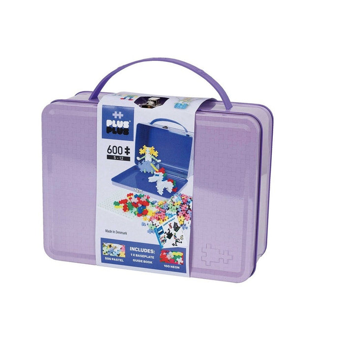 Plus-Plus 600 pcs Metal Suitcase - Pastel Purple