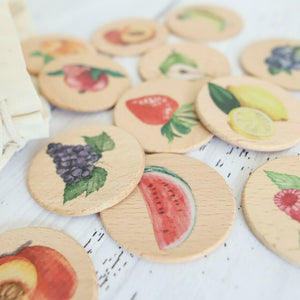 Memory Match Wooden Game | Fruit