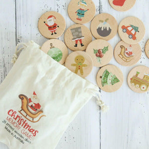 Memory Match Wooden Game | Christmas