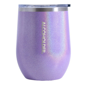 Alcoholder Stemless Insulated Tumbler | Ultra Violet Glitter