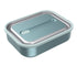 Bentgo stainless steel lunch box in teal with fitted lid and rounded rectangular design — Adventure Awaits