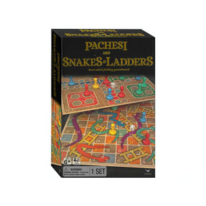 Pachesi and Snakes & Ladders - Dual-Sided Folding Gameboard
