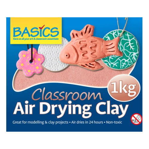 Classroom Air Dry Clay 1kg Terracotta