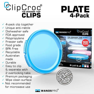 ClipCroc Plate Set | 4 Pack ‘Clip-together’ Crockery