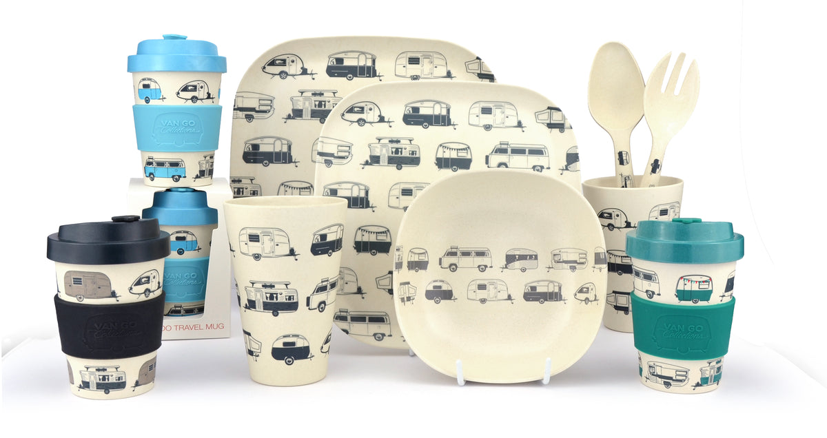Van Go Bamboo Plate | 26cm Caravan Tableware Light Weight Eco Friendly