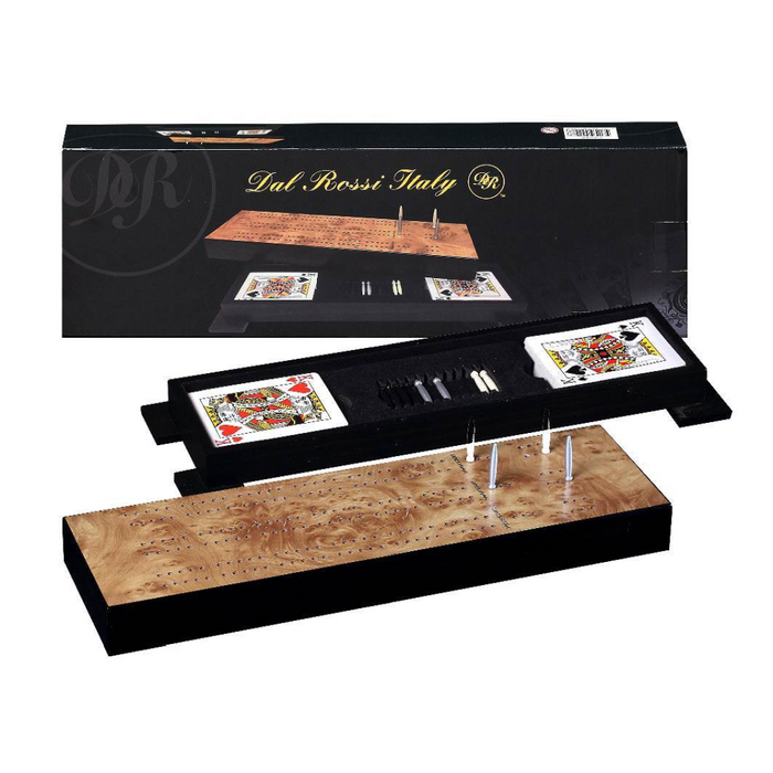 Deluxe Cribbage Case Set with Playing Cards